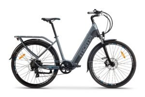 MOMABIKES Vélo de Ville Electrique VAE Ebike PRO Hydraulique Batterie intégrée, Adulte Unisexe, Gris, Unic Size