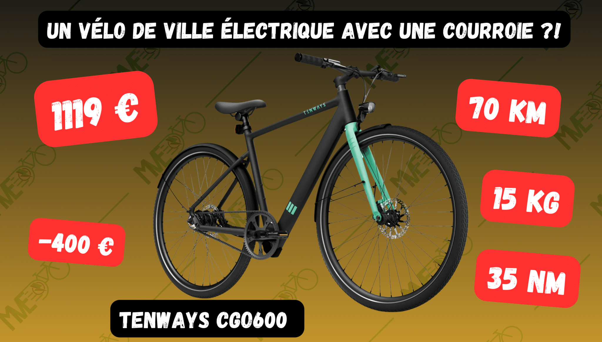 Tenways CGO600 le VAE courroie avec une remise de 400