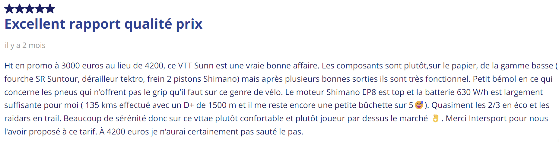 Avis sur le VTT électrique Sunn Gordon IS