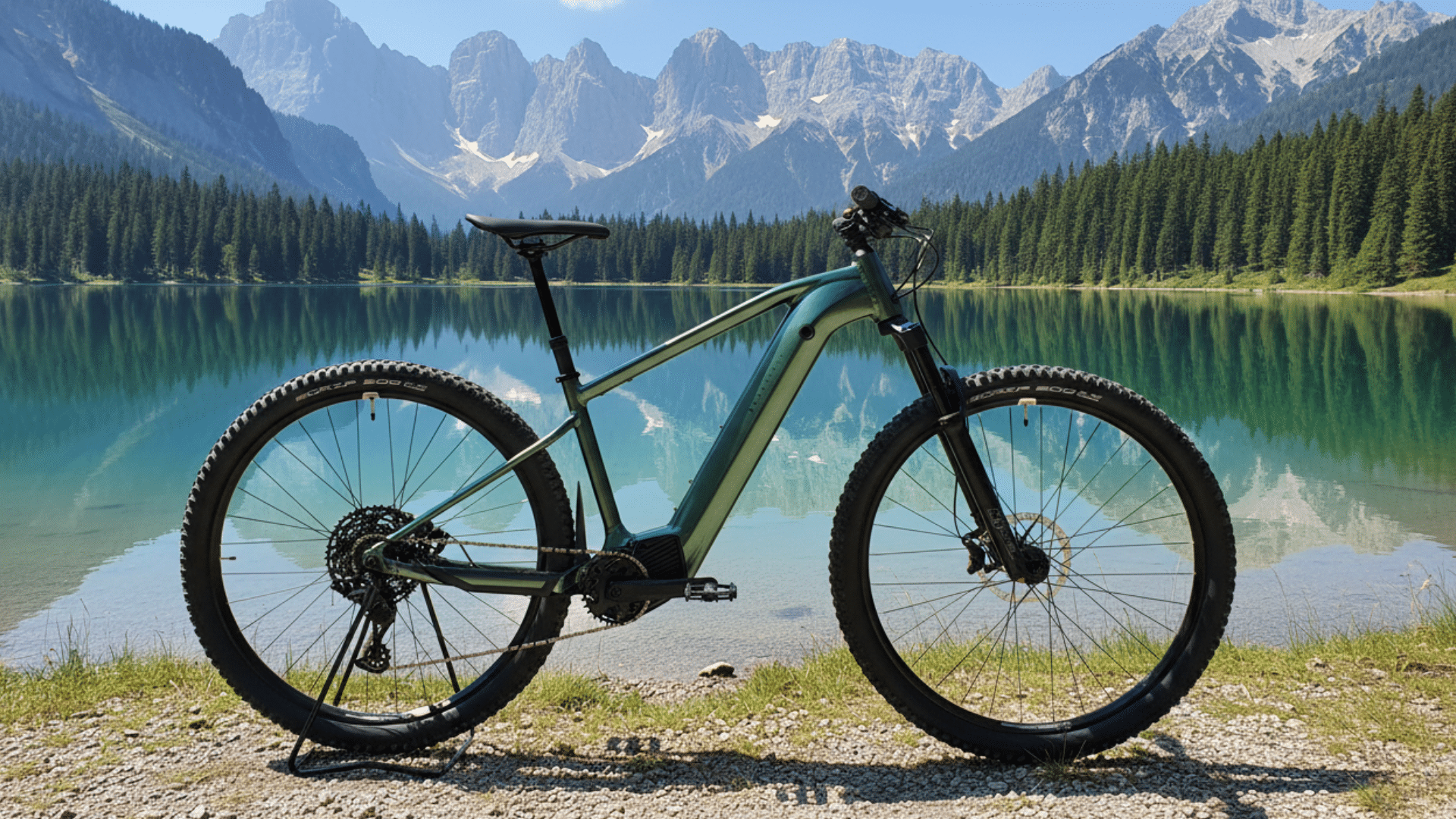 Le VTT électrique Rockrider E-EXPL 700 en montagne