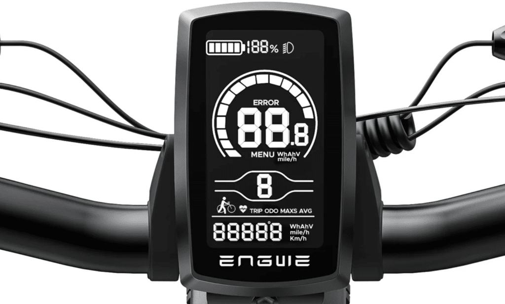 L'écran du Fat bike Engwe EP-2 Pro