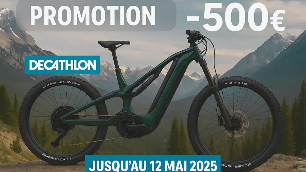 Promotion – Ce VTT électrique tout-suspendu premium Decathlon bénéficie d’une promotion de 500 € !