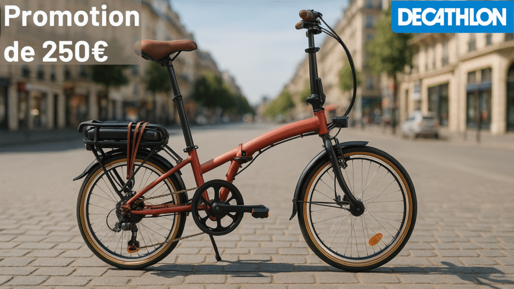250 € de réduction sur ce vélo pliant électrique urbain et connecté signé Decathlon