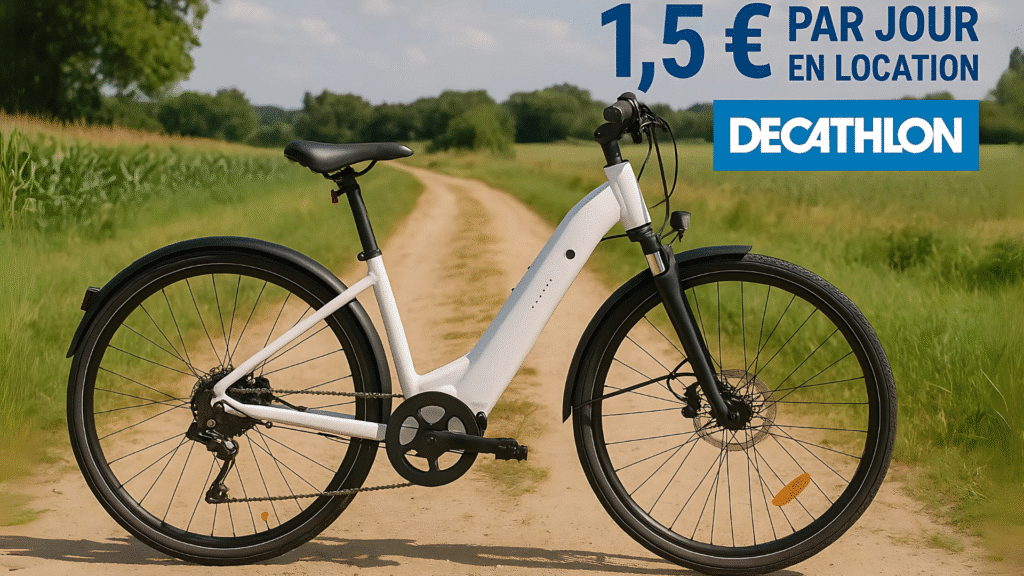 Location Rockrider E-ACTV 100 : le VTC électrique Decathlon à 1,5 € par jour !