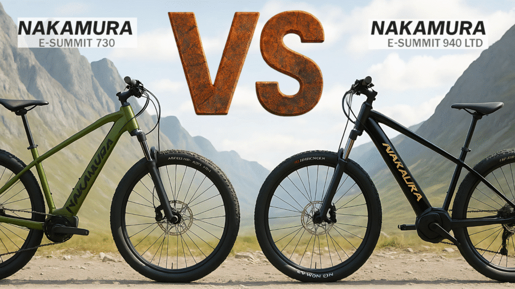 Nakamura E-Summit 730 vs Nakamura E-Summit 940 LTD : Comparatif des VTT électriques Interpsort