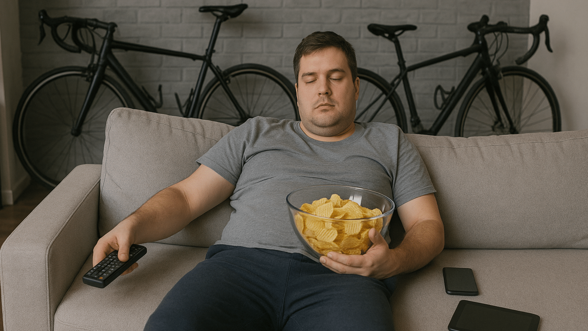 Homme qui ne fait pas de sport