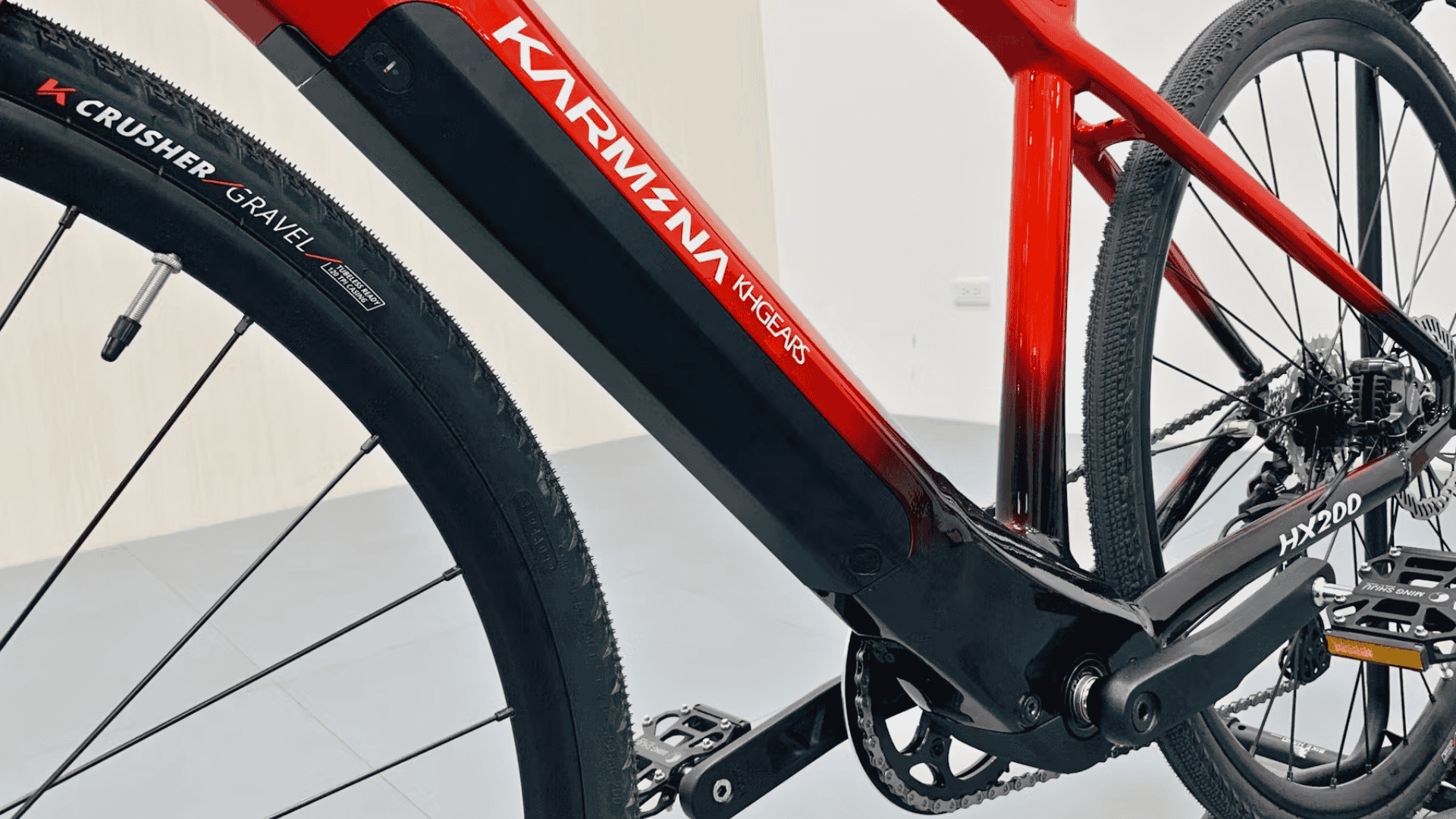 Intégration premium du moteur électriqueKarmina HX200 sur un vélo électrique
