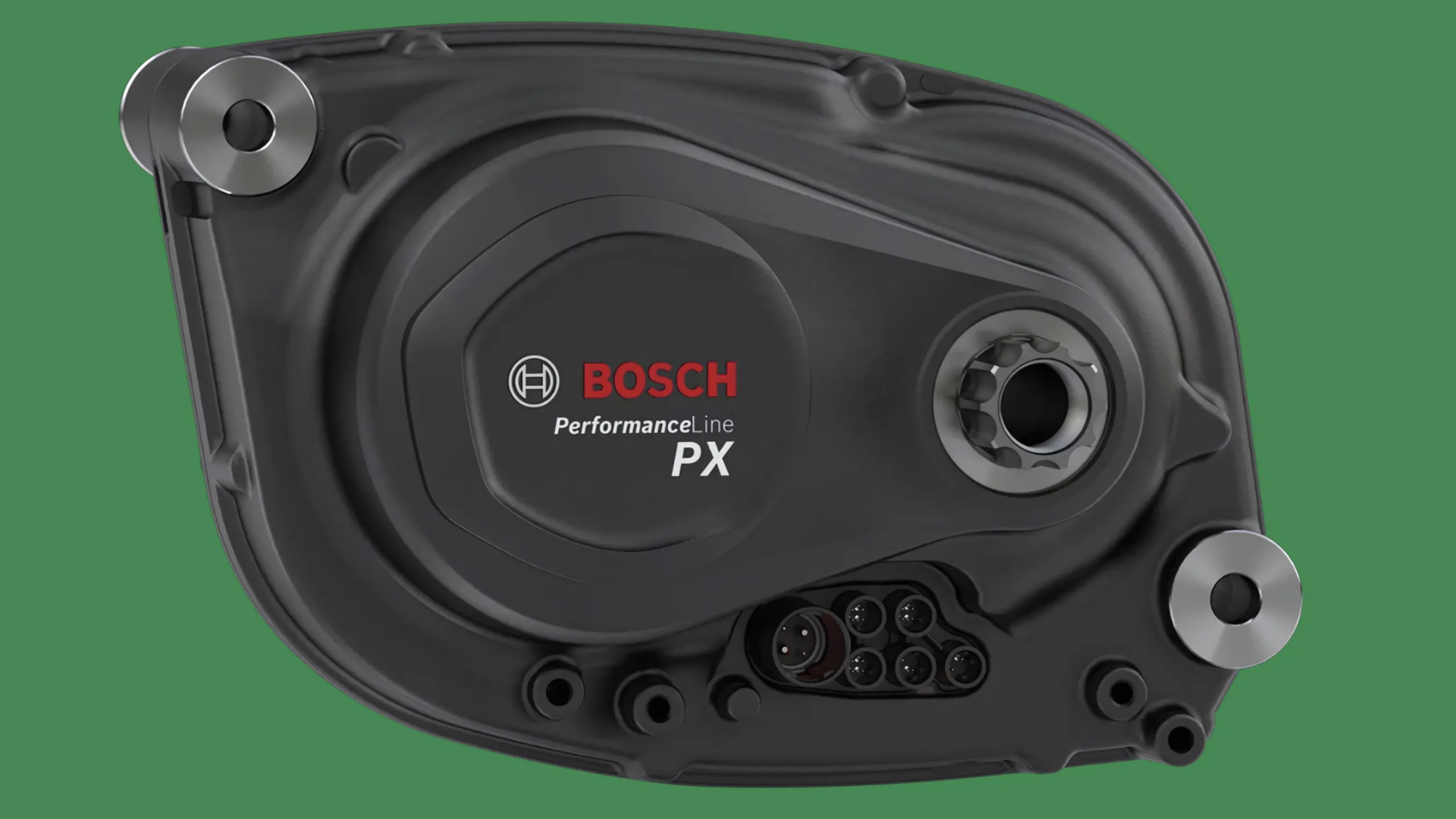 Moteur Bosch Performance Line sur un fond vert