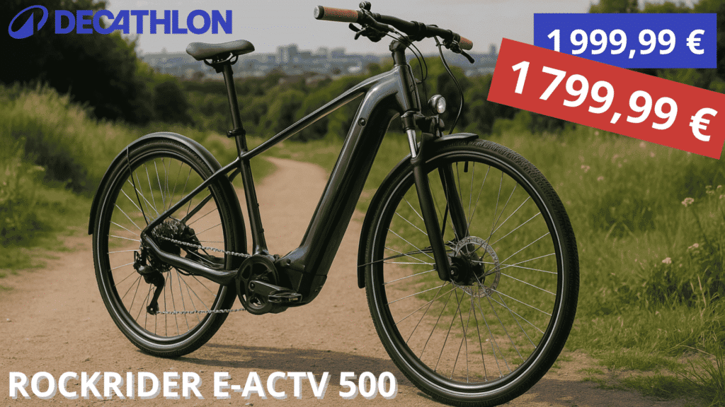 Ce VTC électrique Rockrider de Decathlon bénéficie d’une remise exceptionnelle de 200 € !