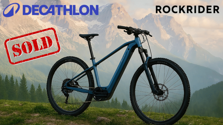 Soldes d’été 2025 Decathlon : Économisez 500 € sur le VTT électrique Rockrider E-EXPL 520 bleu nuit !