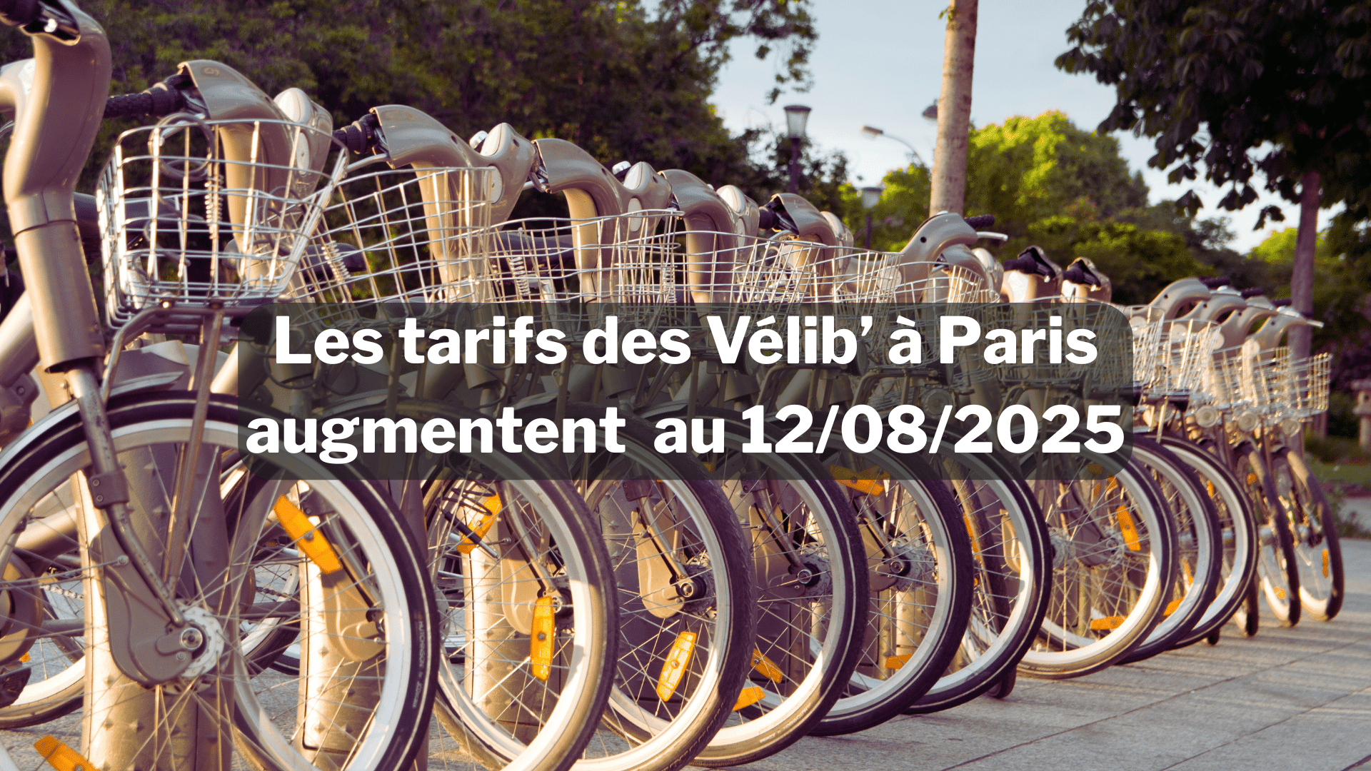 Hausse des tarifs du Vélib' à Paris à partir du 12/08/2025