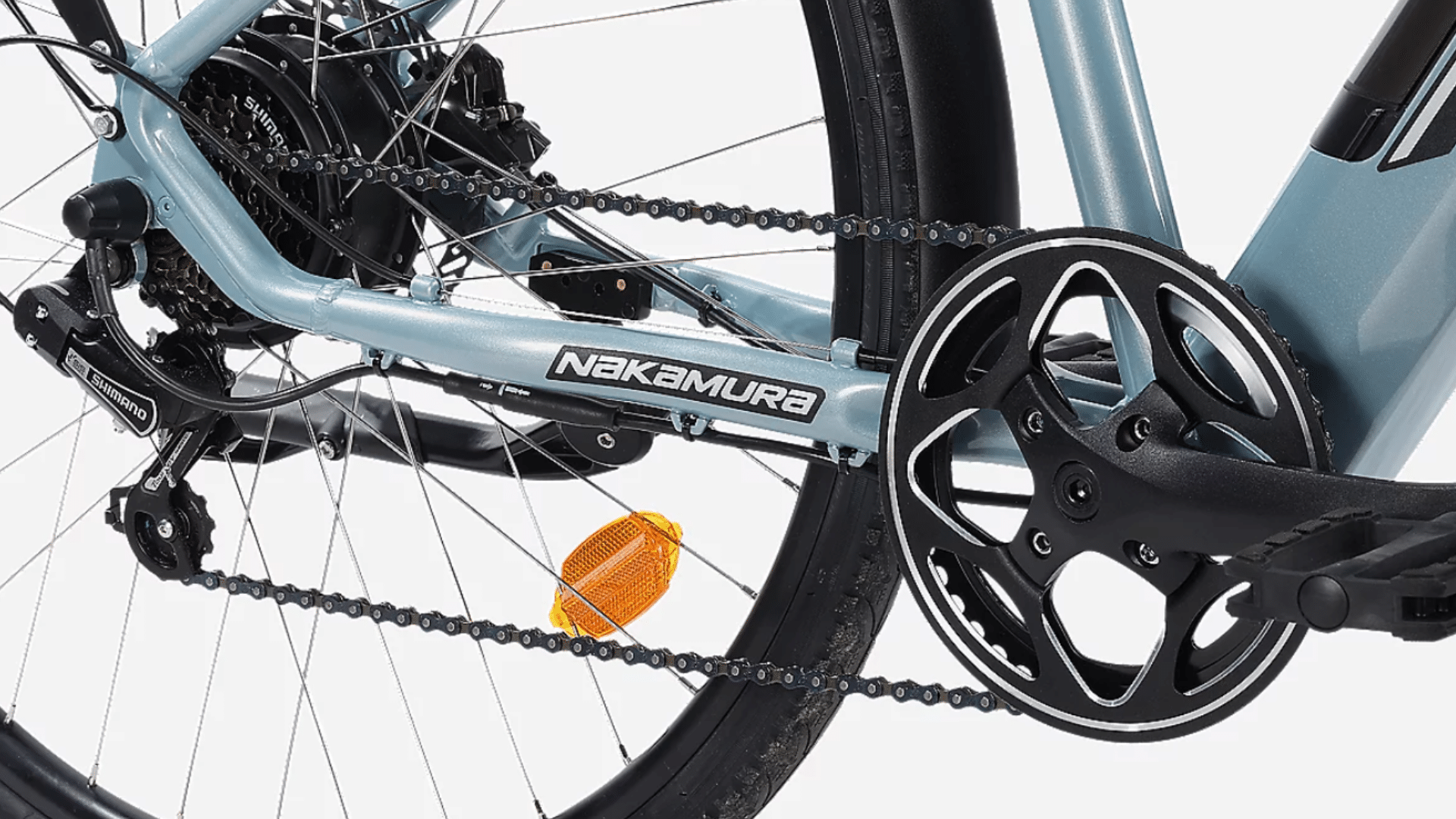 Moteur arrière 45 Nm du Nakamura Crossover Native S LTD intégré dans le moyeu.