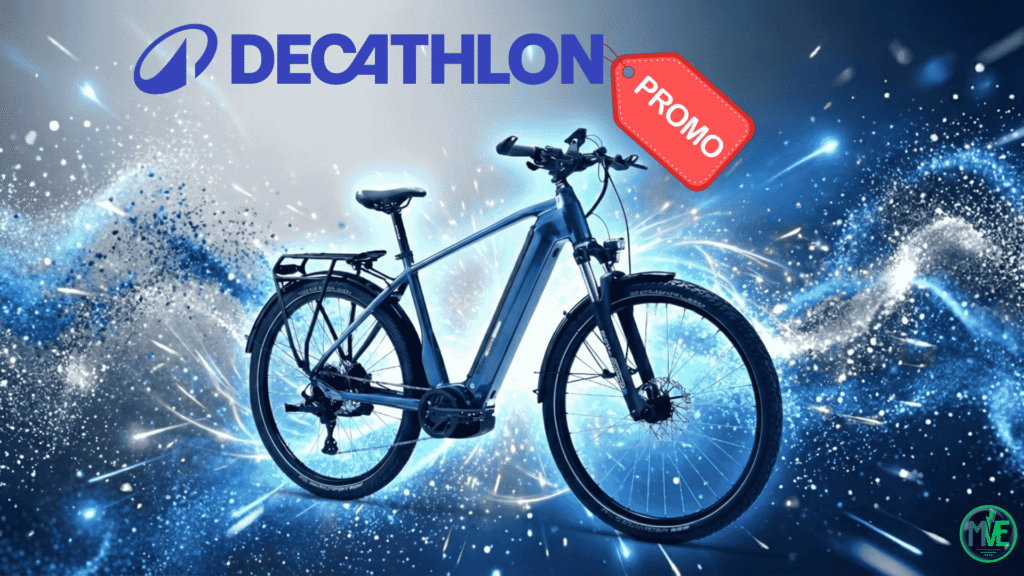 Vélo électrique Stilus E-Touring Decathlon équipé d’un moteur Bosch et d’une batterie intégrée, conçu pour le voyage et les longues distances