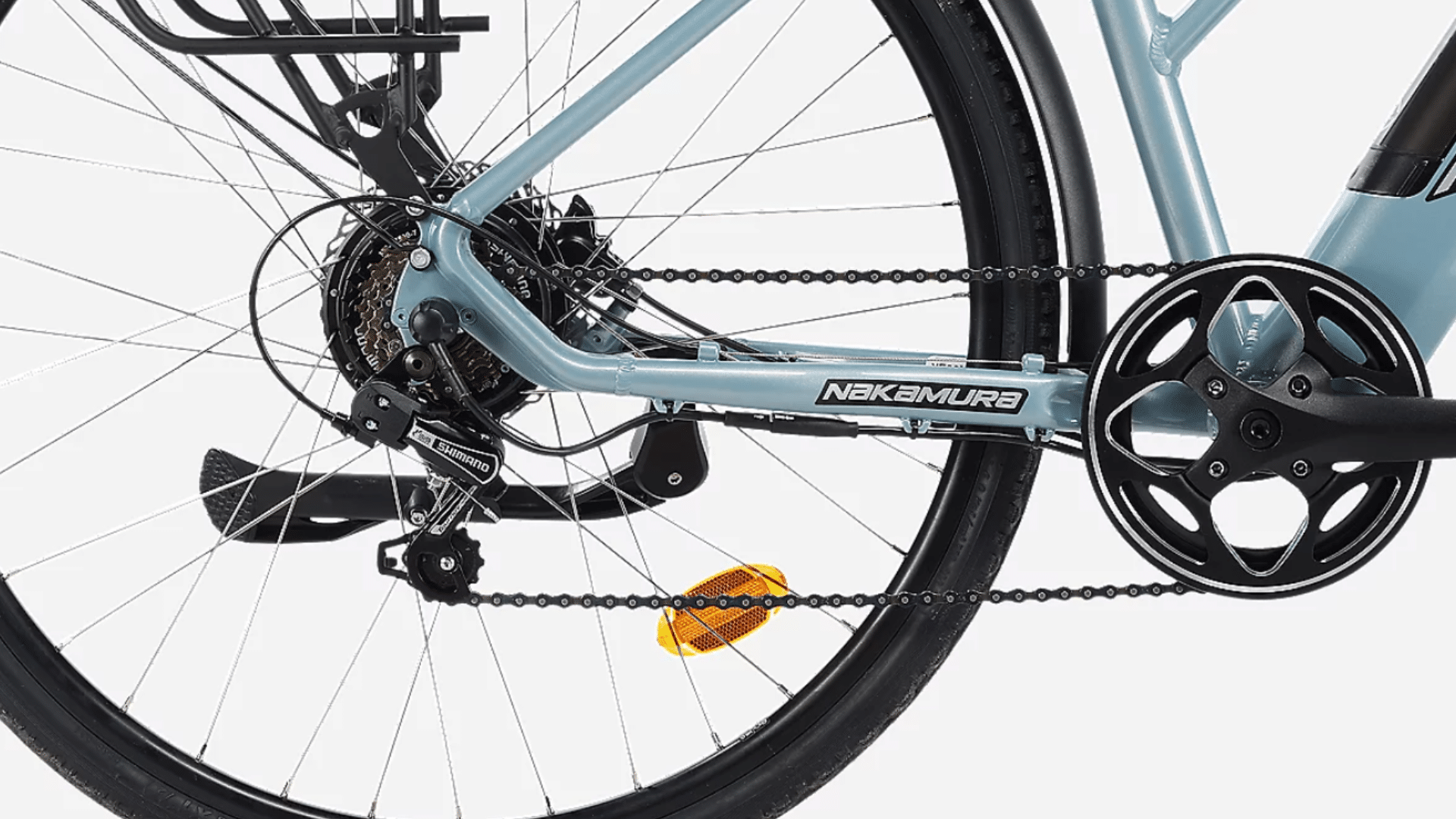Transmission 7 vitesses Shimano du Nakamura Crossover Native S LTD avec dérailleur arrière.