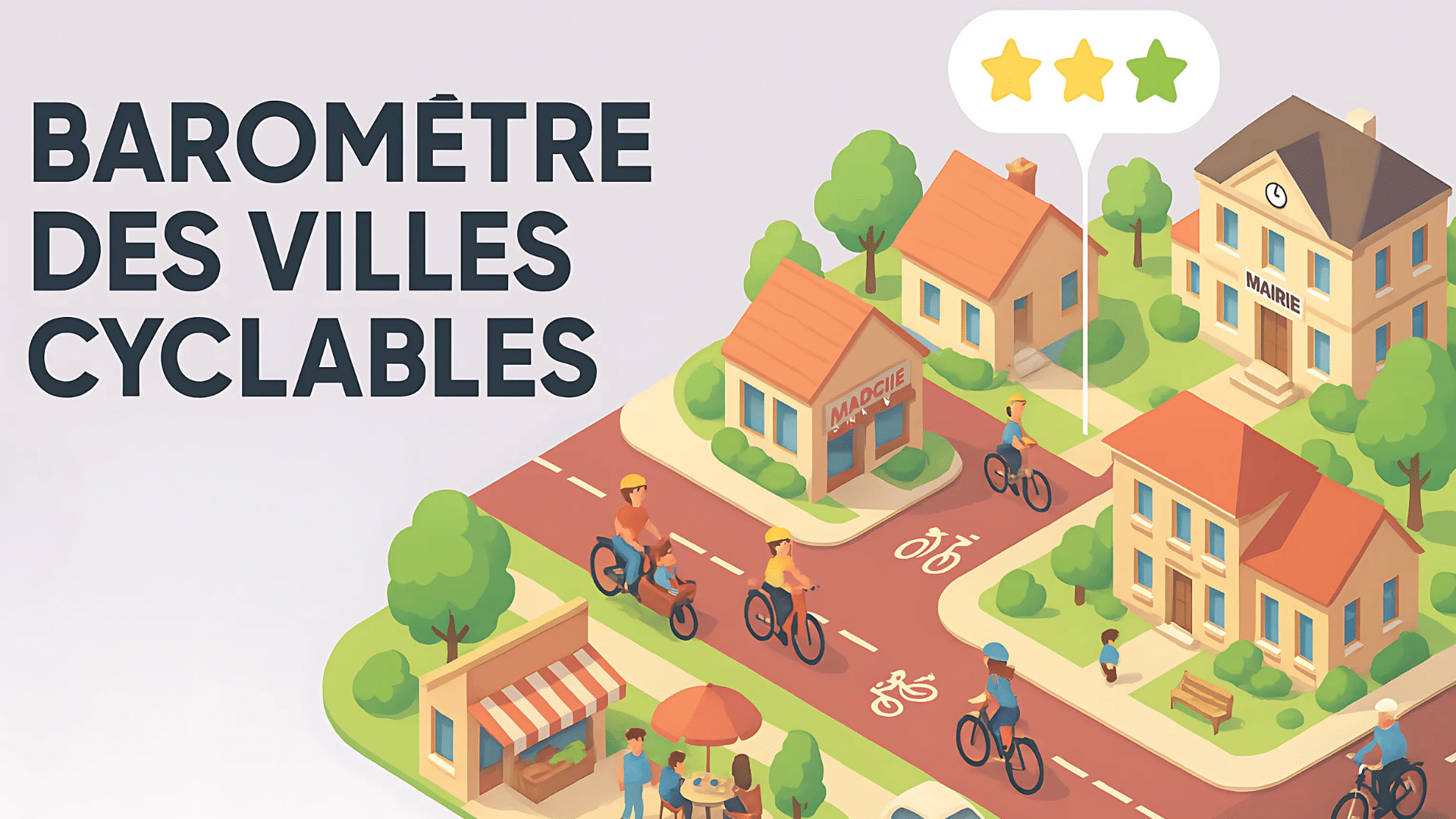 Baromètre des villes cyclables 2025 de la FUB, avec 334 000 réponses, révélant de fortes disparités entre villes françaises.