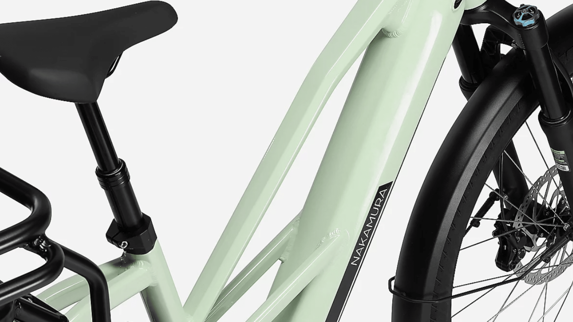 Cadre en aluminium du Nakamura Crossover Longtail Pistachio avec enjambement bas et design stable