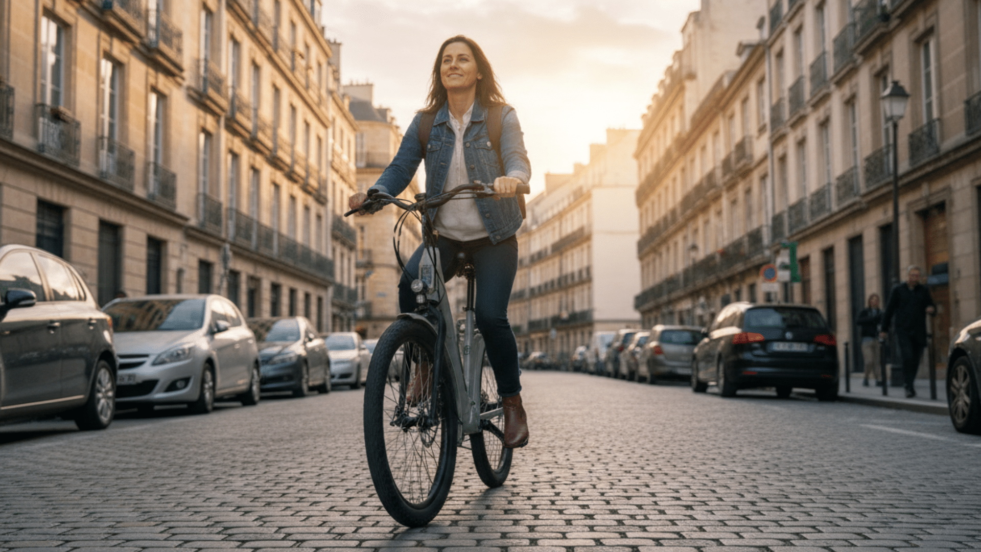Femme qui fait du vélo sur le Nakamura CrossCity