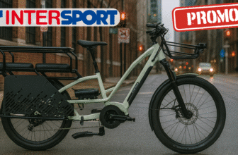 Nakamura Crossover Longtail Pistachio en promotion à 2699,99 € chez Intersport, vélo cargo électrique avec double batterie et grande capacité de charge