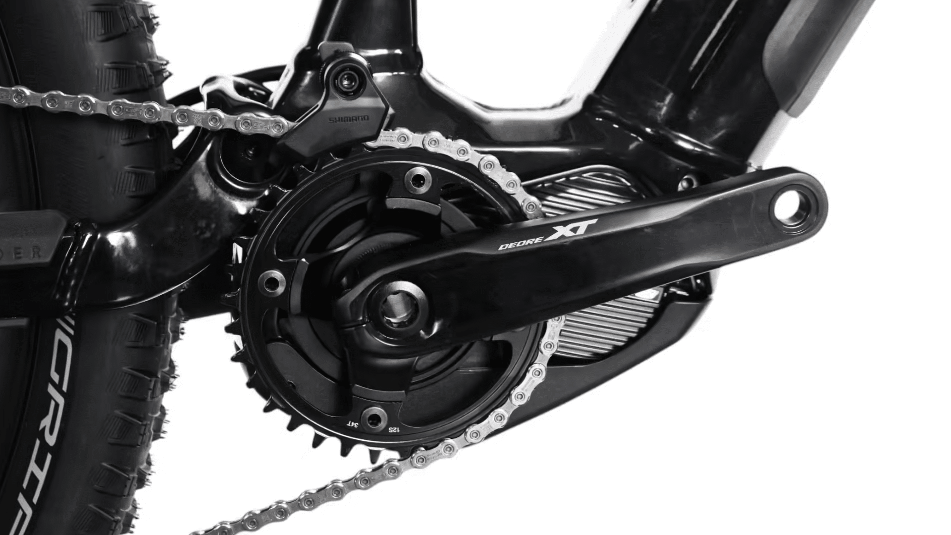 Moteur central Shimano EP801 du E-FEEL 900S Team Edition, avec 85 Nm de couple et 600 W de puissance maximale pour des montées sans effort.