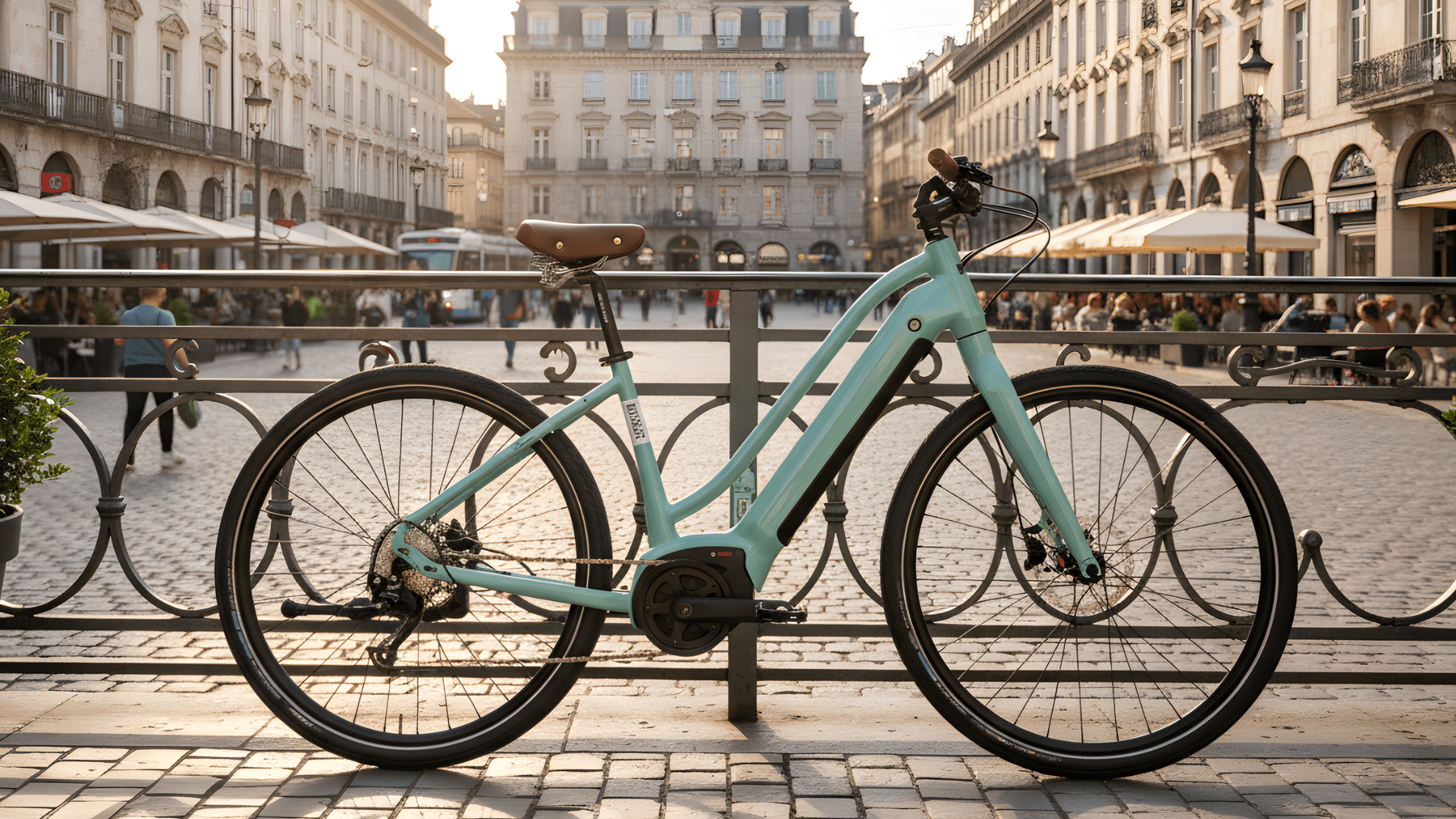 Bicyklet Béatrice, vélo électrique équipé de pneus Schwalbe Big Apple et selle Italia X1 pour un confort optimal