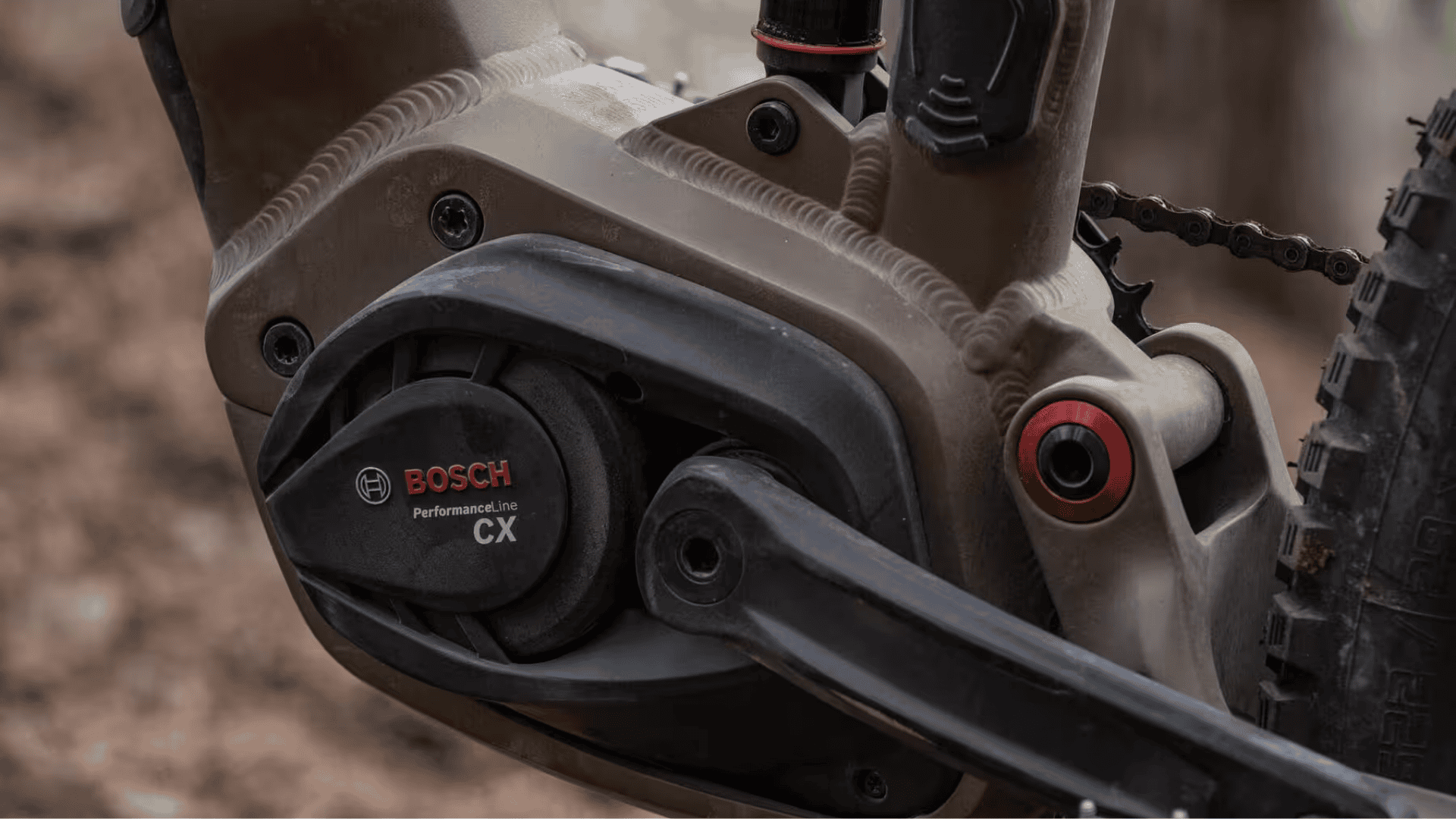 Détail du moteur Bosch Performance Line CX équipant le VTT électrique Lombardo