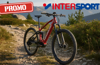VTT électrique Nakamura E-Summit 950S en promotion chez Intersport à 2 299,99 € au lieu de 2 899,99 €, tout-suspendu et assemblé en France