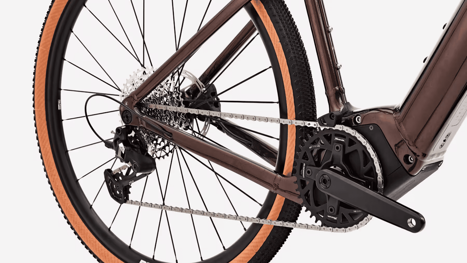 le moteur central et la transmission du Van Rysel E‑GRVL AF MD
