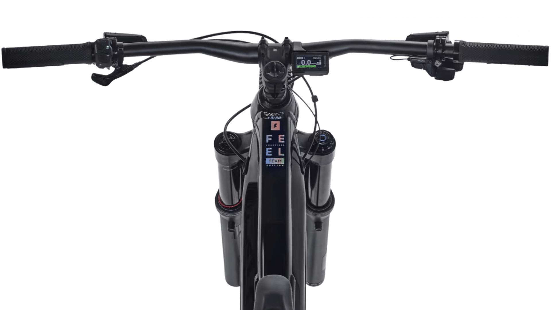 Écran Shimano SC-EN600 du Rockrider E-Feel 900S, affichant les modes d’assistance et utilisé avec la commande SW-EN600-L au guidon.