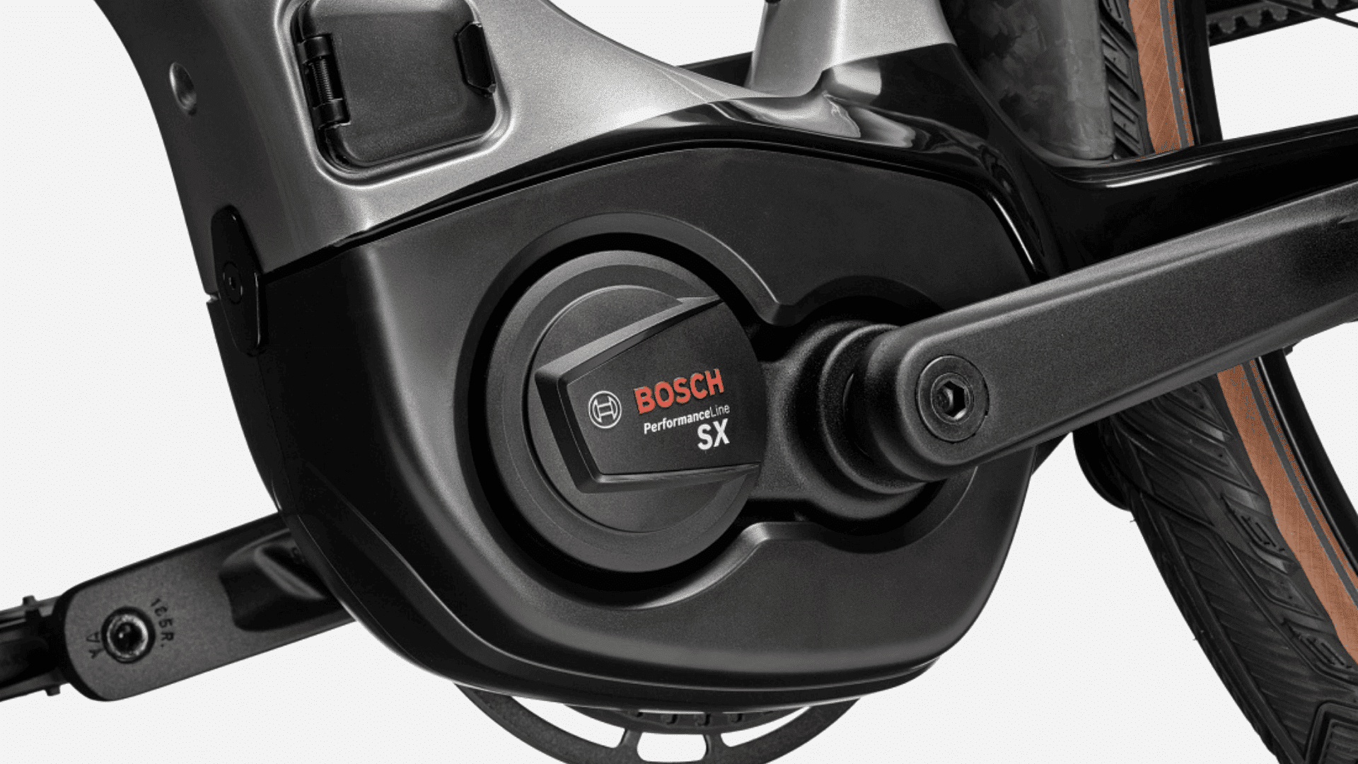 Gros plan du moteur Bosch Performance Line SX 60 Nm monté sur le Cannondale FlyingV