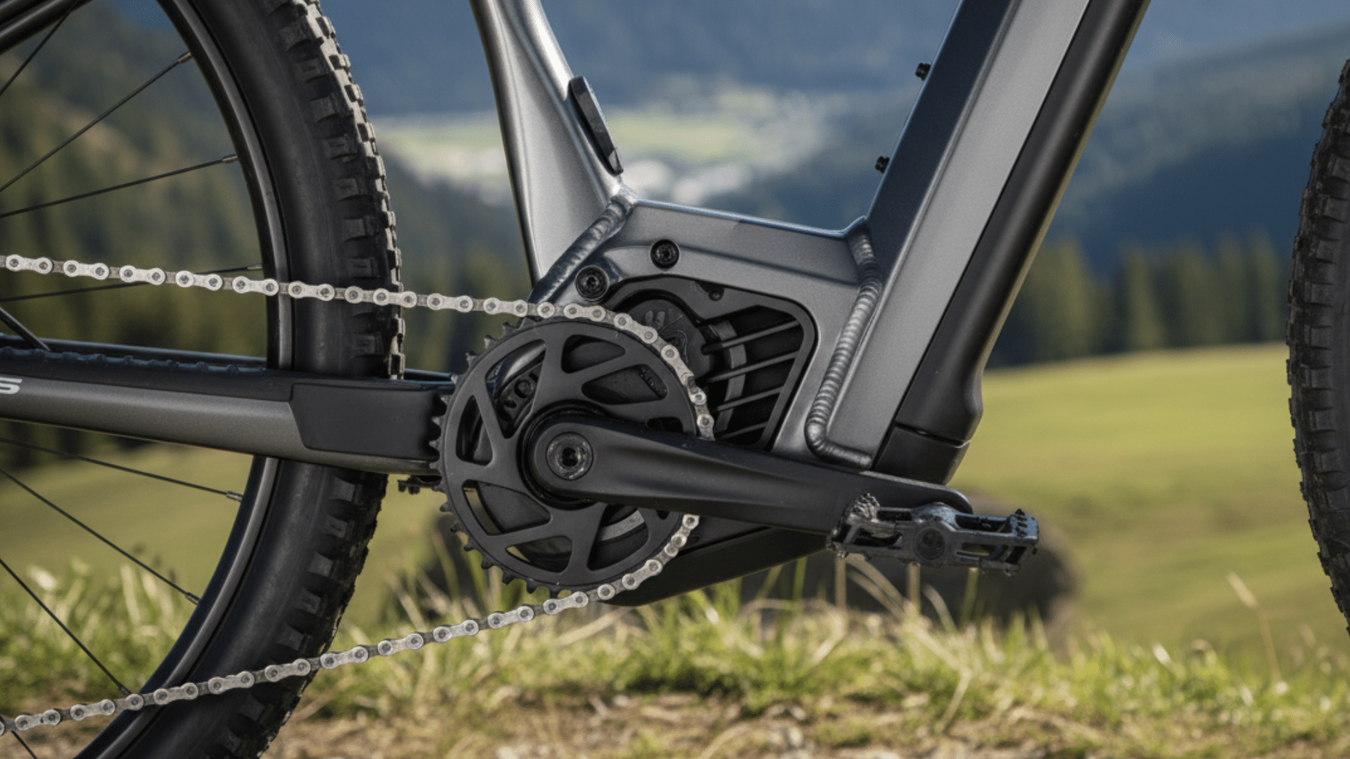 Focus Jarifa² 6.7 en randonnée, équipé du moteur Bosch Performance Line CX 85 Nm pour une assistance puissante en montée.