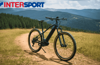 VTT électrique Nakamura E-SUMMIT 960 sur un chemin de montagne – nouveau modèle Intersport 2025