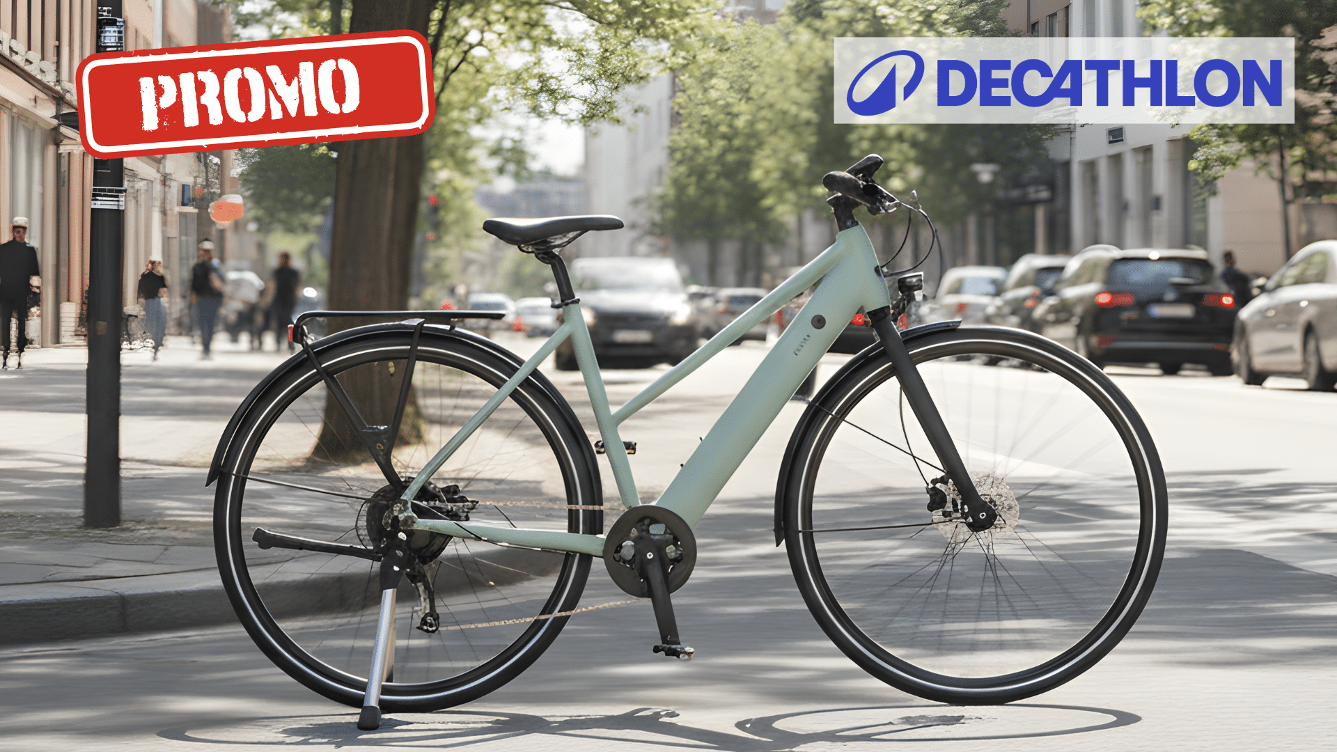Vélo électrique Elops LD 500 en promotion chez Decathlon, modèle urbain à cadre bas disponible à 1 249,99 € jusqu’au 29 décembre 2025.