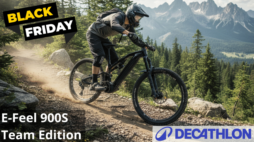 VTT électrique Rockrider E-Feel 900S Team Edition en promotion chez Decathlon, avec une remise de 500 euros valable jusqu’au 29 décembre 2025.
