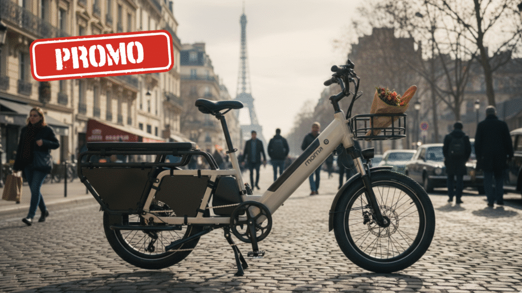 Moma Bikes E-Compactail vélo cargo électrique urbain en promotion à 50 %