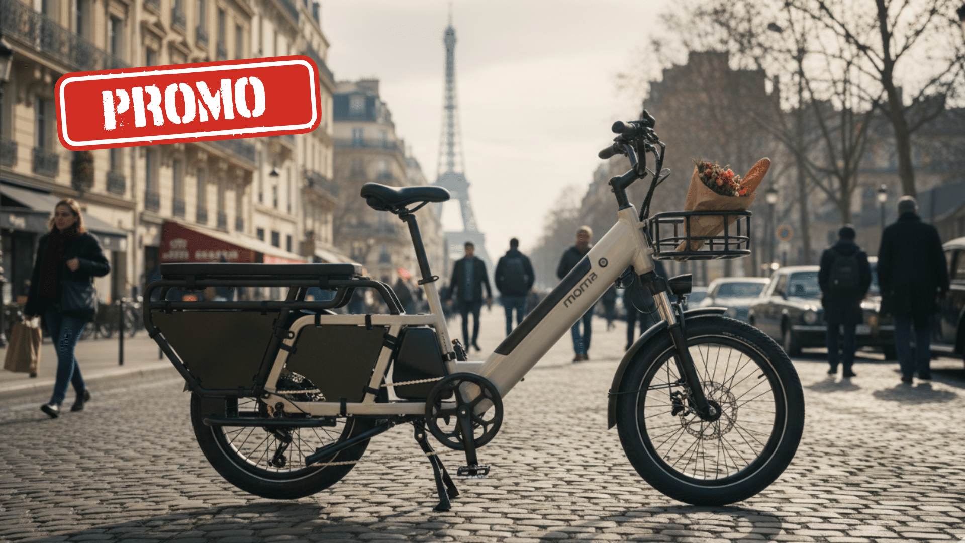 Moma Bikes E-Compactail vélo cargo électrique urbain en promotion à 50 %