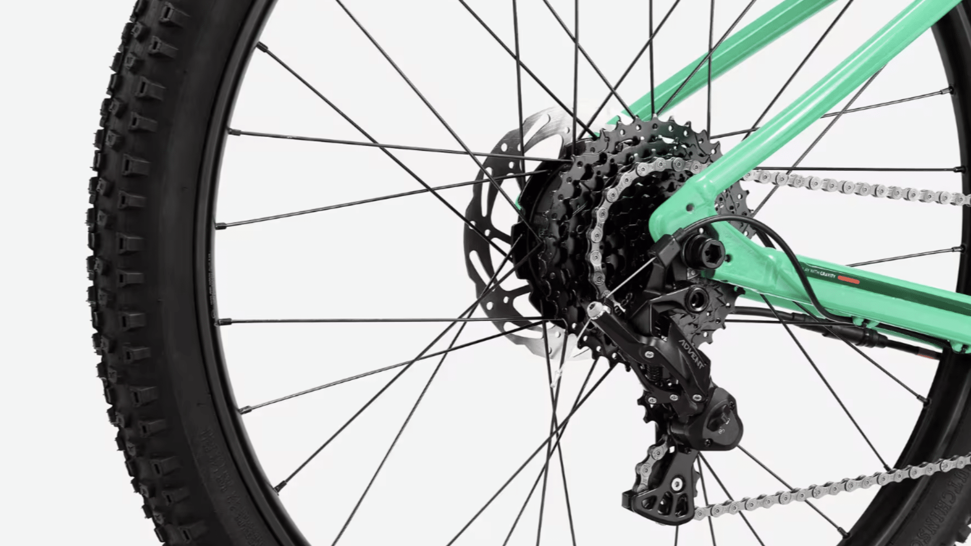 Transmission monoplateau 9 vitesses du Rockrider E-EXPL 900 avec plateau narrow wide anti-déraillement