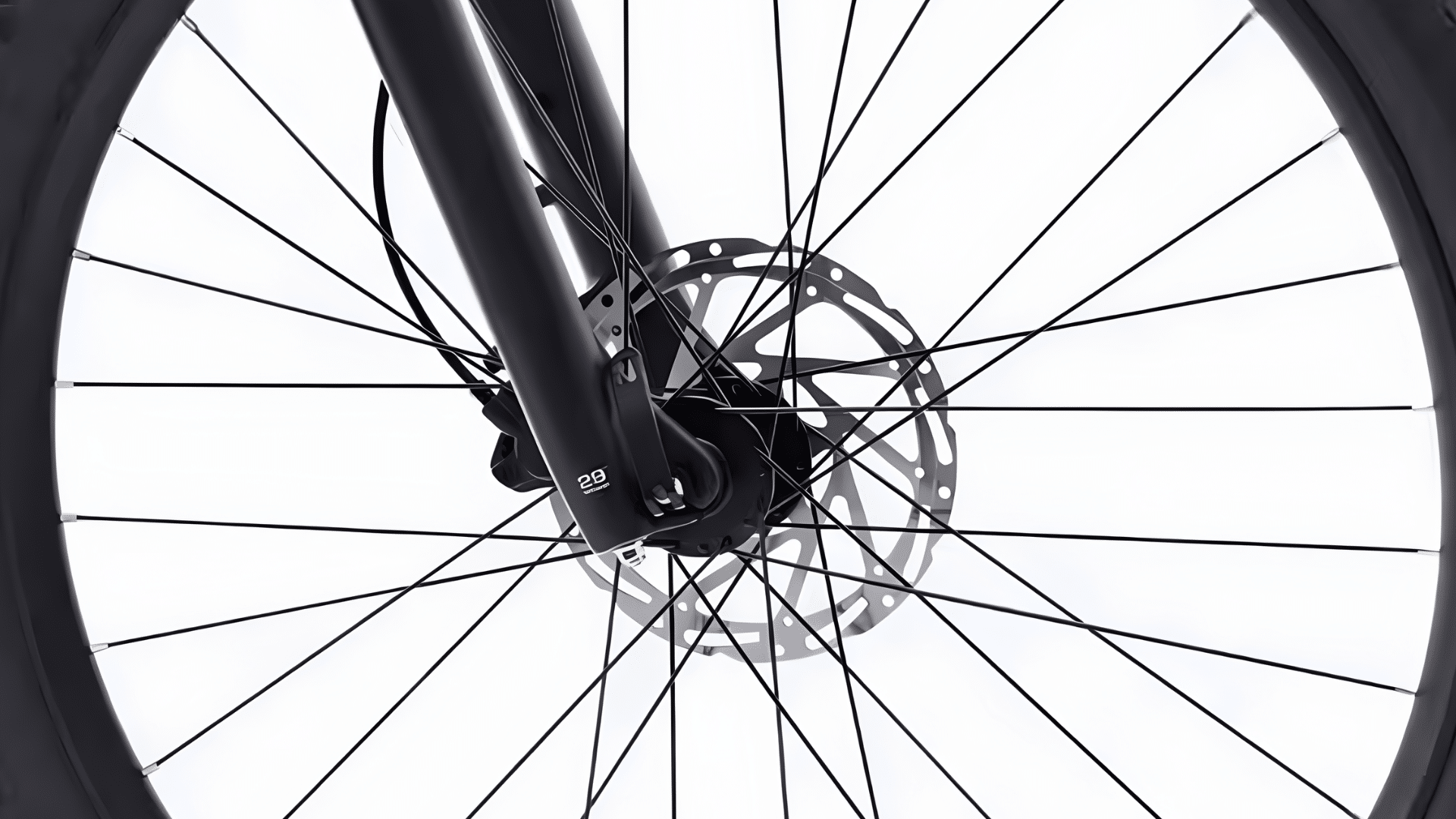 Détail du frein à disque hydraulique Tektro HD-M275 du VTT électrique Rockrider E-EXPL 140."