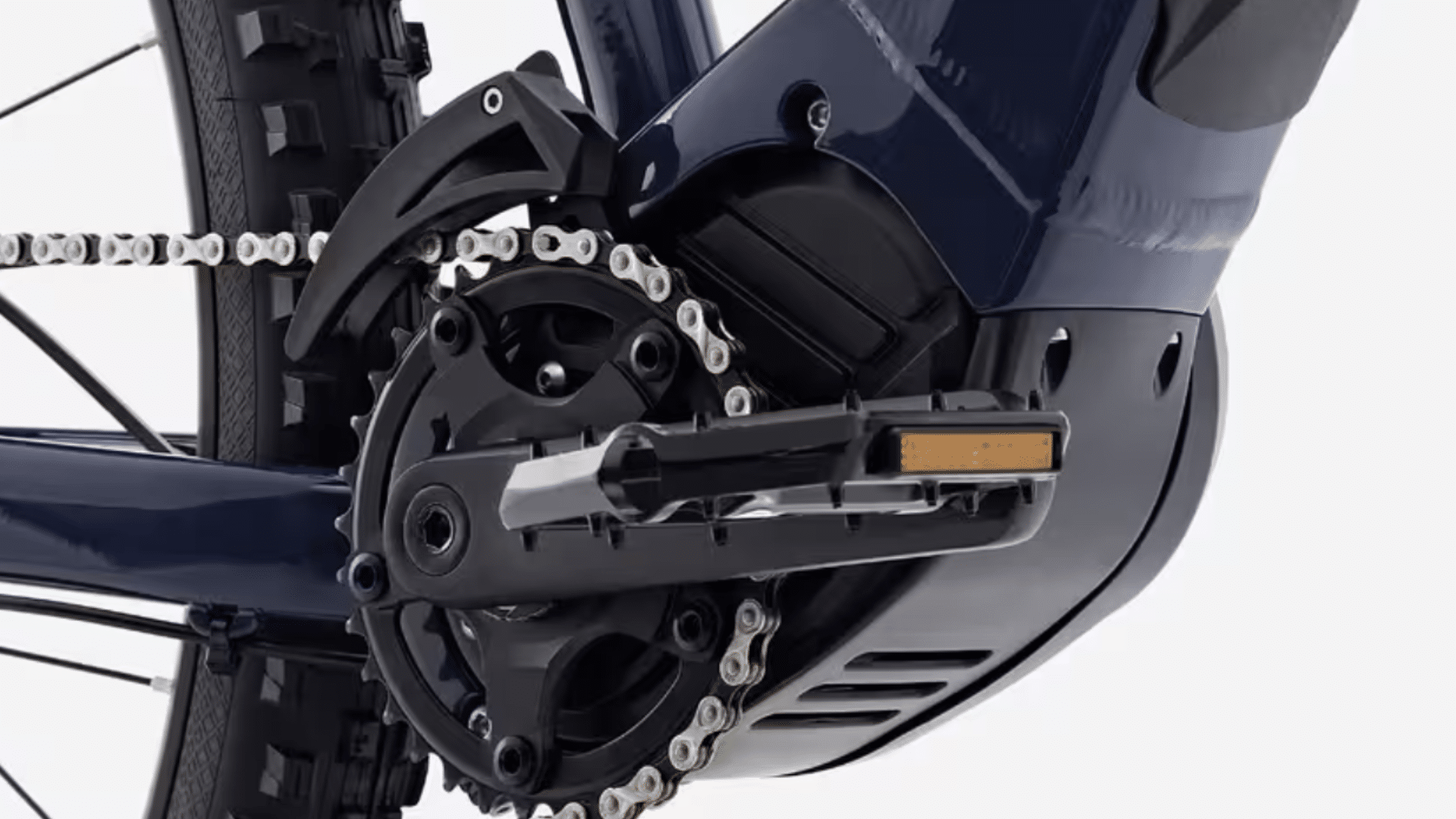 Moteur central Vision M120 du Rockrider E-EXPL 140 avec 78 Nm de couple et 550 W de puissance