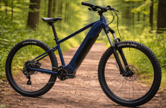 VTT électrique Rockrider E-EXPL 140 en usage, illustrant sa polyvalence pour différents types de cyclistes.
