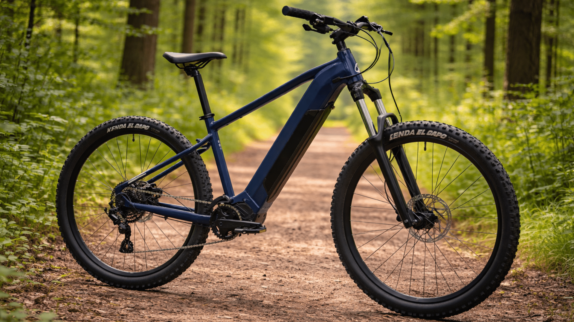 VTT électrique Rockrider E-EXPL 140 en usage, illustrant sa polyvalence pour différents types de cyclistes.