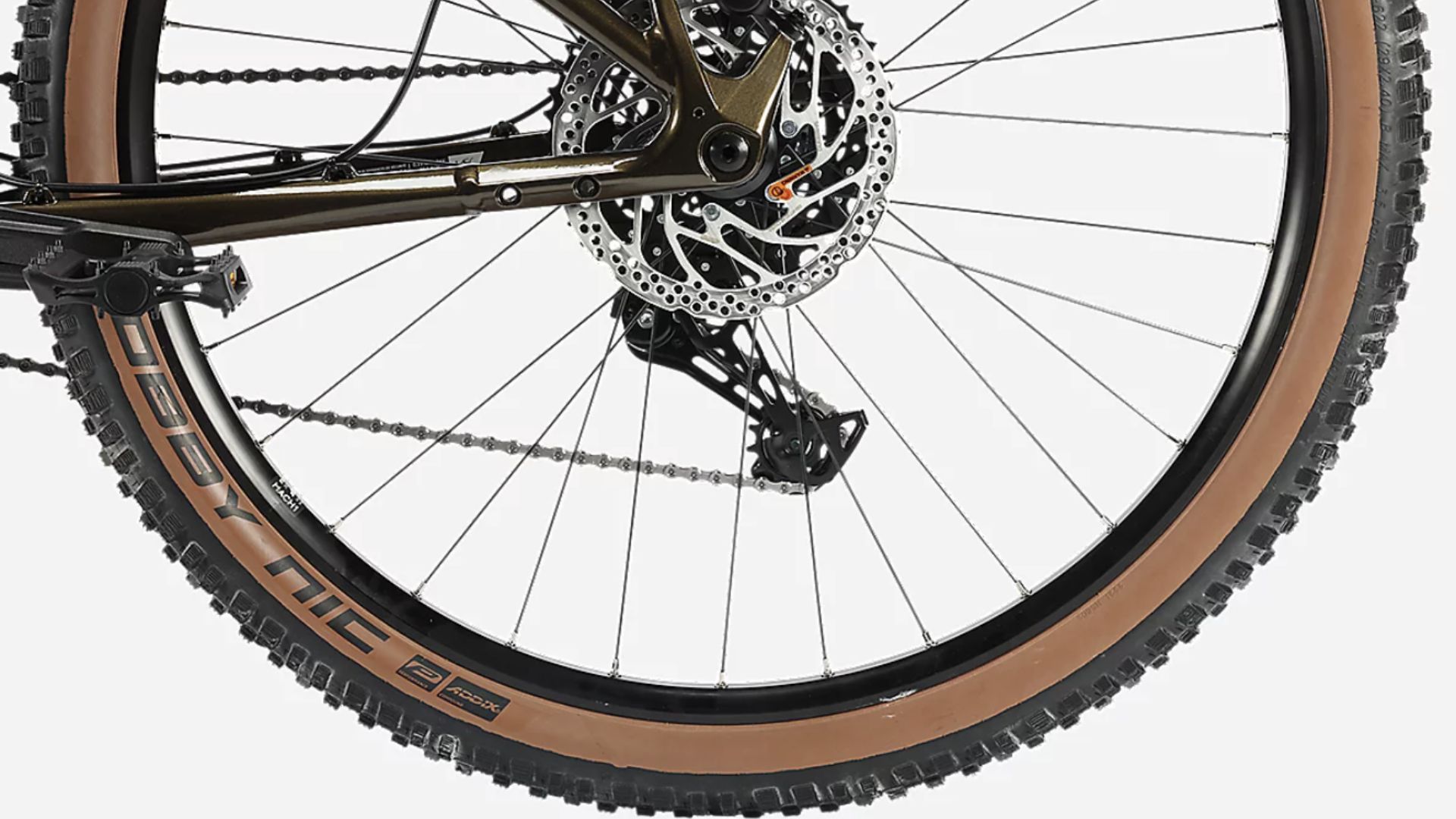 Roue arrière et pneu Schwalbe Nobby Nic du Nakamura E-Summit 990