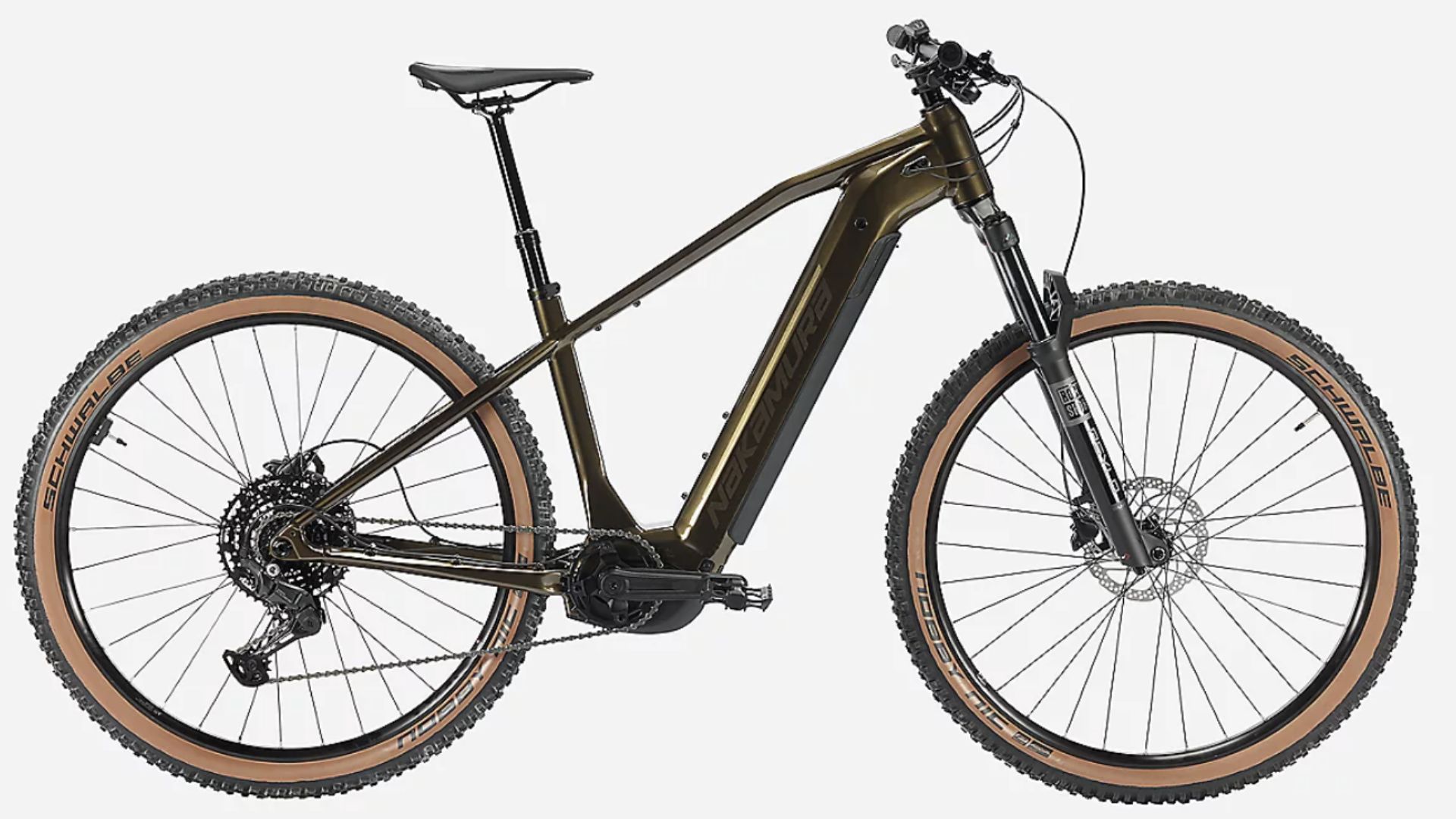 Profil du VTT électrique Nakamura E-Summit 990 coloris marron